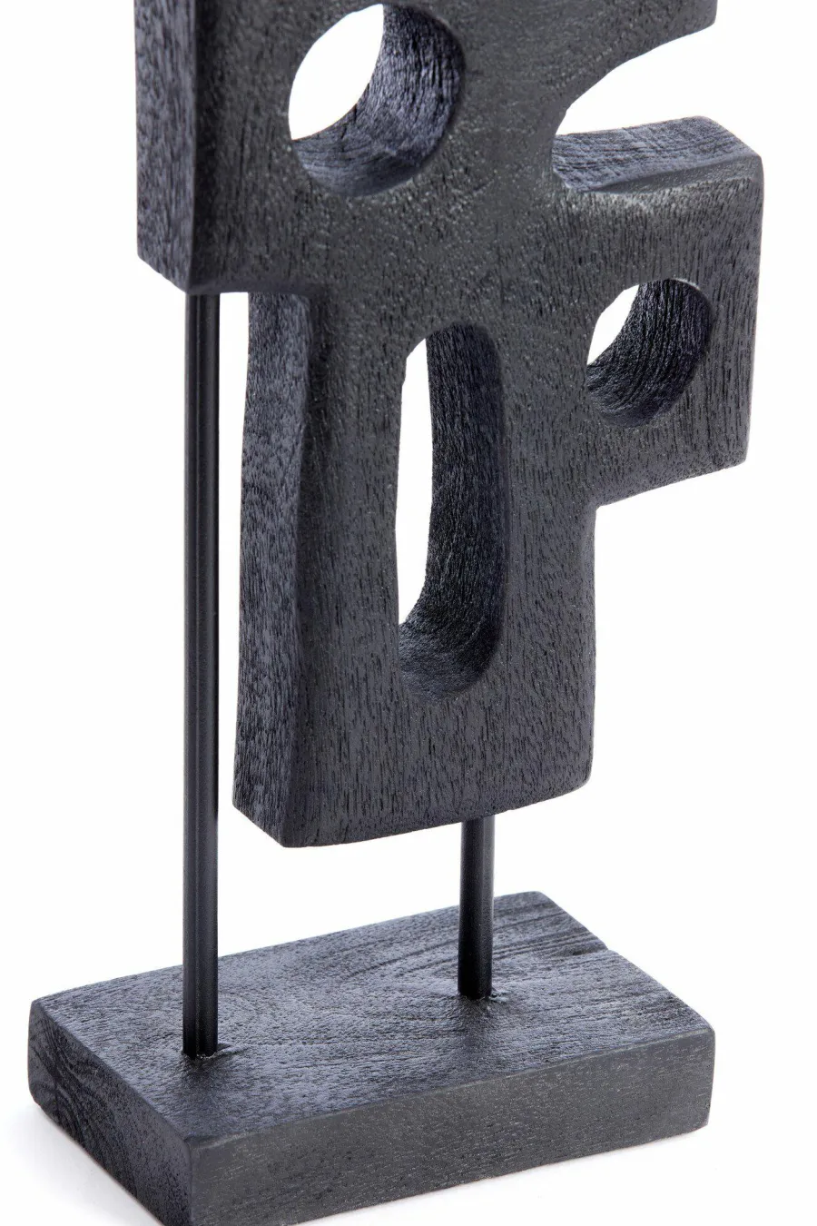 Light en Living Ornament op voet 19x9,5x45 cm SALIO hout mat zwart Online