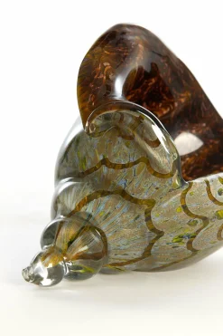 Light en Living Ornament 28x12x16 cm SHELL glas olijf groen Online