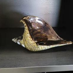 Light en Living Ornament 28x12x16 cm SHELL glas olijf groen Online