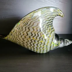 Light en Living Ornament 28x12x16 cm SHELL glas olijf groen Online