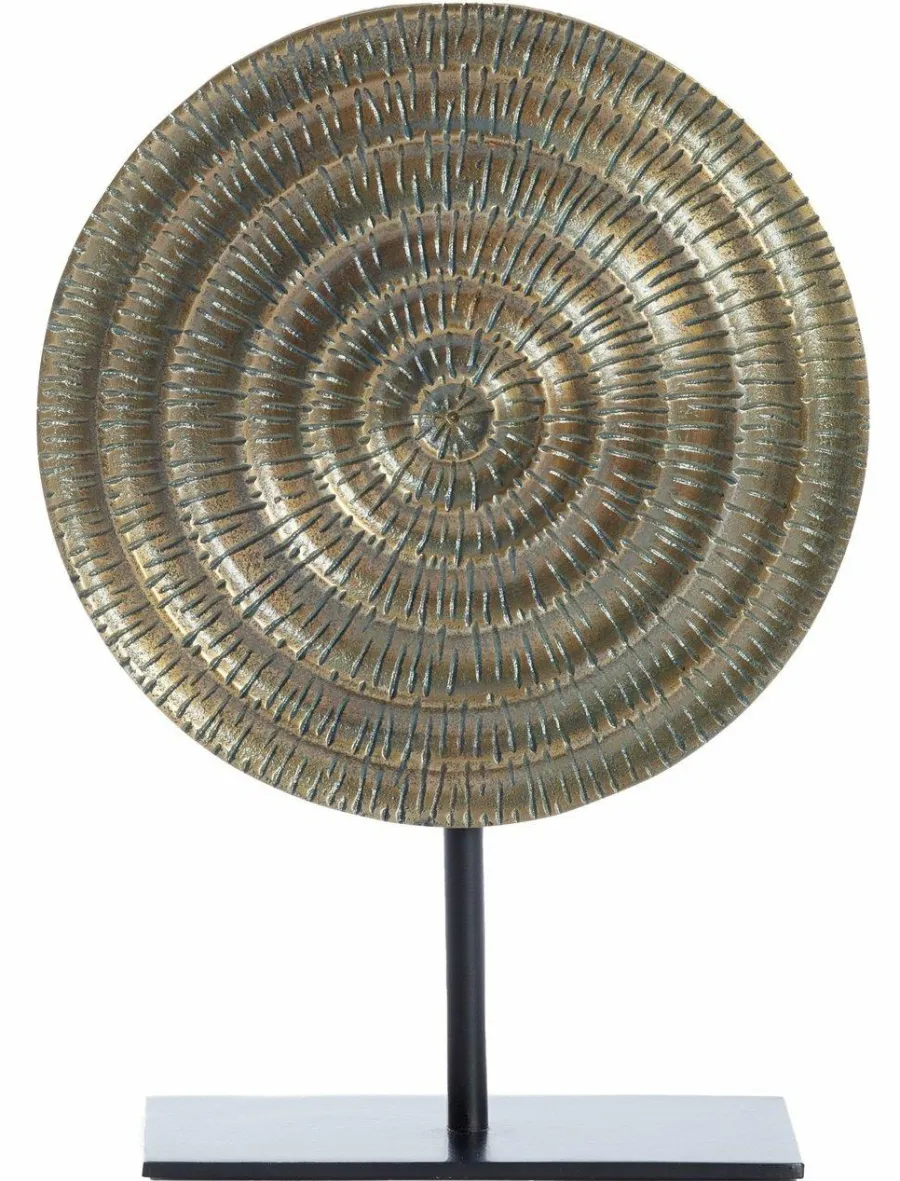 Light en Living Ornament op voet 35x10x50 cm PILAR antiek brons+zwart Sale