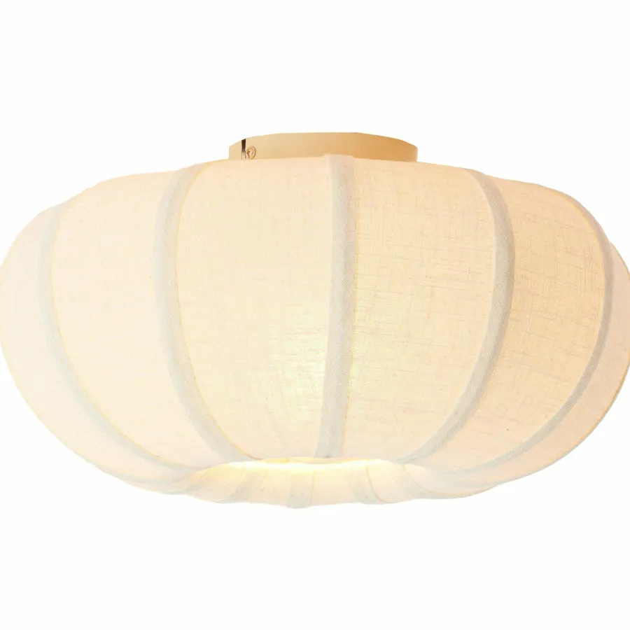 Light en Living Plafondlamp Ø50x24,5 cm ZOSIA linnen Crème Discount