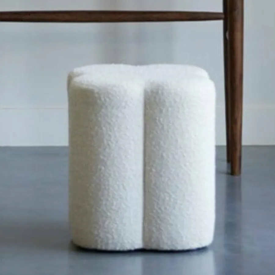 Light en Living Poef 38x38x45 cm NALANI bouclé crème Online