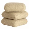 Light en Living Poef 44,5x44,5x44,5 cm LAURIE licht grijs - crème Sale
