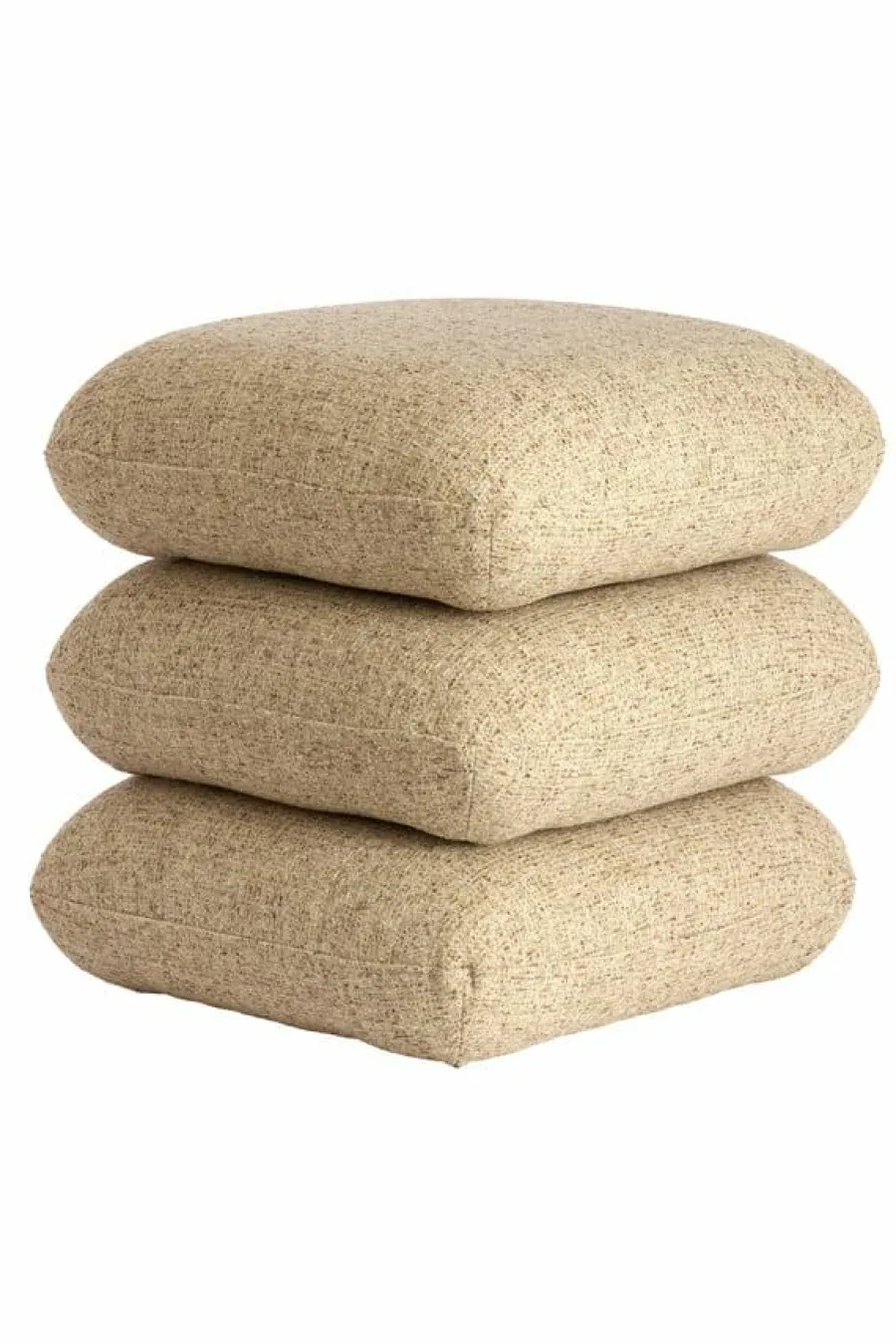 Light en Living Poef 44,5x44,5x44,5 cm LAURIE licht grijs - crème Sale