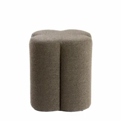 Light en Living Poef 38x38x45 cm NALANI donker bruin Outlet