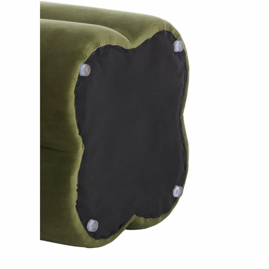 Light en Living Poef 38x38x45 cm NALANI olijf groen Best