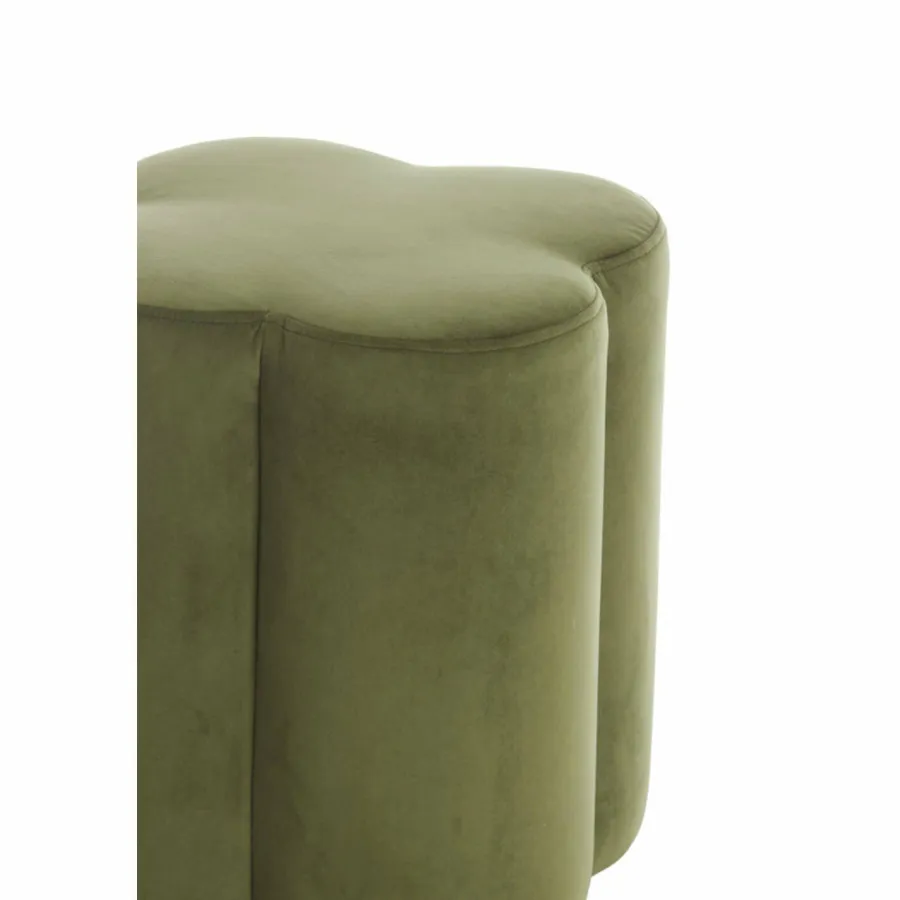 Light en Living Poef 38x38x45 cm NALANI olijf groen Best