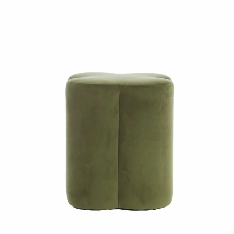 Light en Living Poef 38x38x45 cm NALANI olijf groen Best