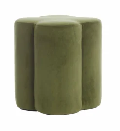 Light en Living Poef 38x38x45 cm NALANI olijf groen Best