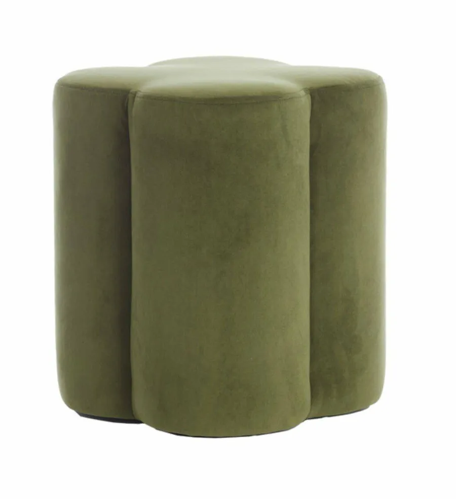 Light en Living Poef 38x38x45 cm NALANI olijf groen Best