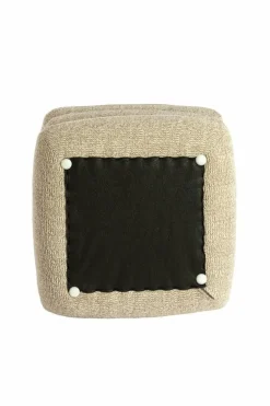 Light en Living Poef 44,5x44,5x44,5 cm LAURIE zand - crème