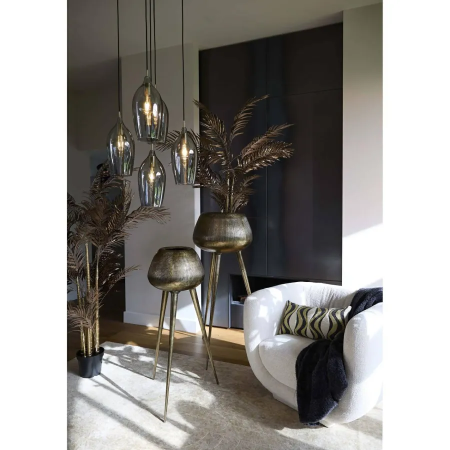 Light en Living Pot op voet deco Ø44x124 cm MARIELLE goud Hot