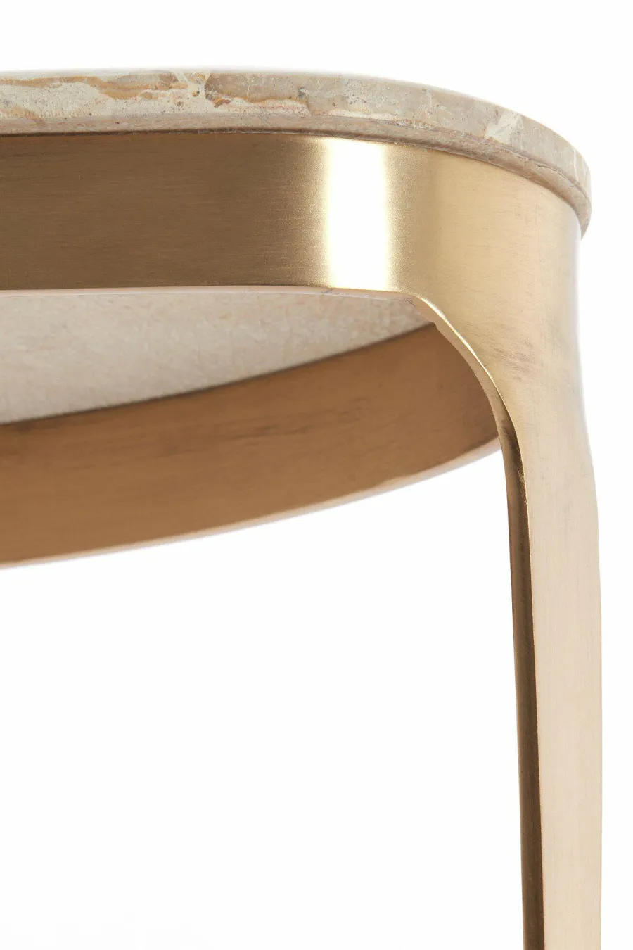 Light en Living Salontafel GIULIO 51x33x36 cm – Taupe Marmer & Antique Bronze | Light & Living Clearance
