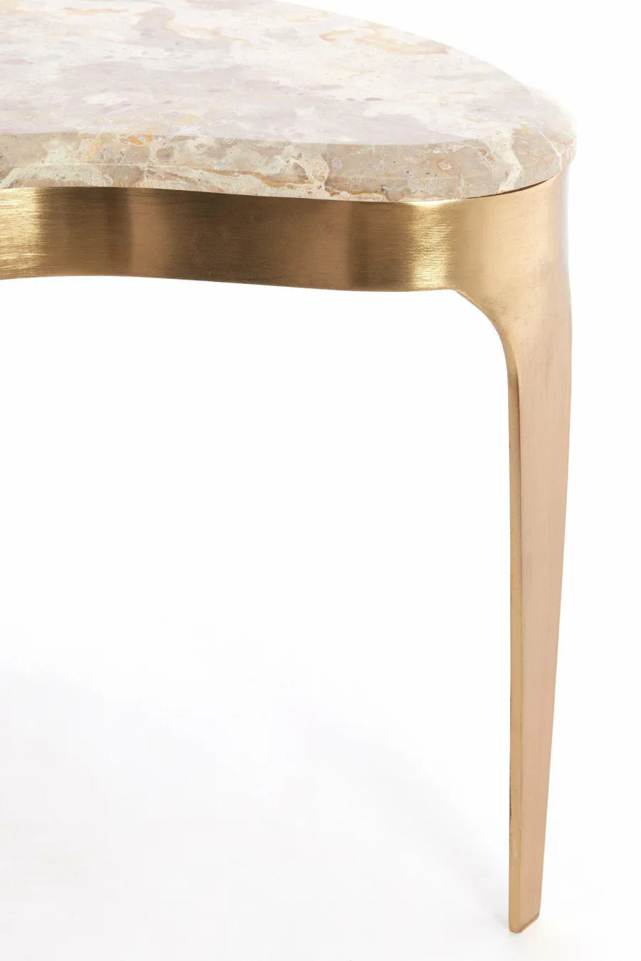 Light en Living Salontafel GIULIO 51x33x36 cm – Taupe Marmer & Antique Bronze | Light & Living Clearance