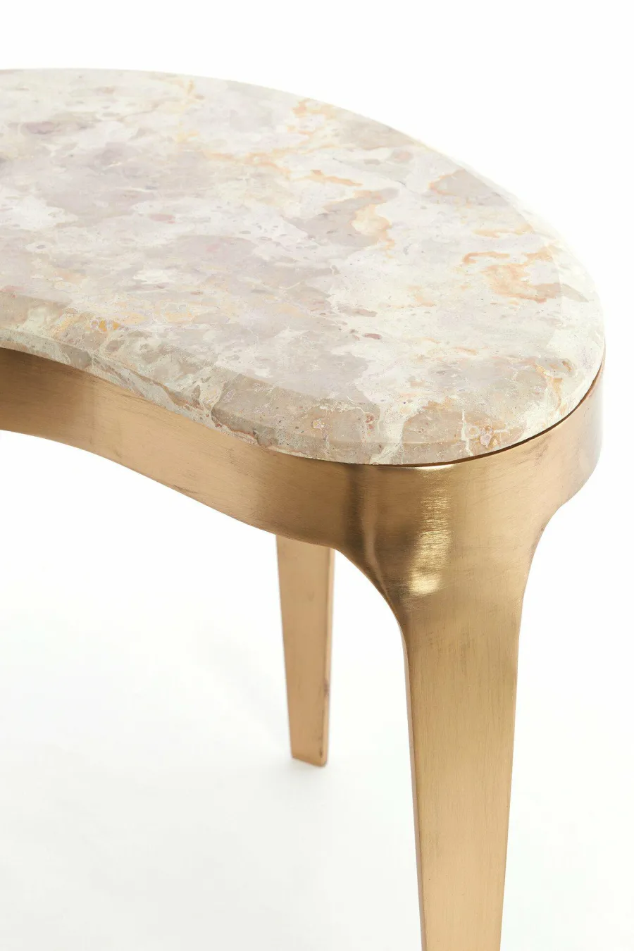 Light en Living Salontafel GIULIO 51x33x36 cm – Taupe Marmer & Antique Bronze | Light & Living Clearance