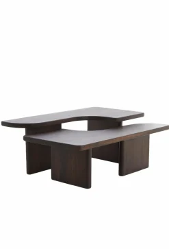 Light en Living Salontafel Set van 2 Crato Acacia hout Choco Bruin Best