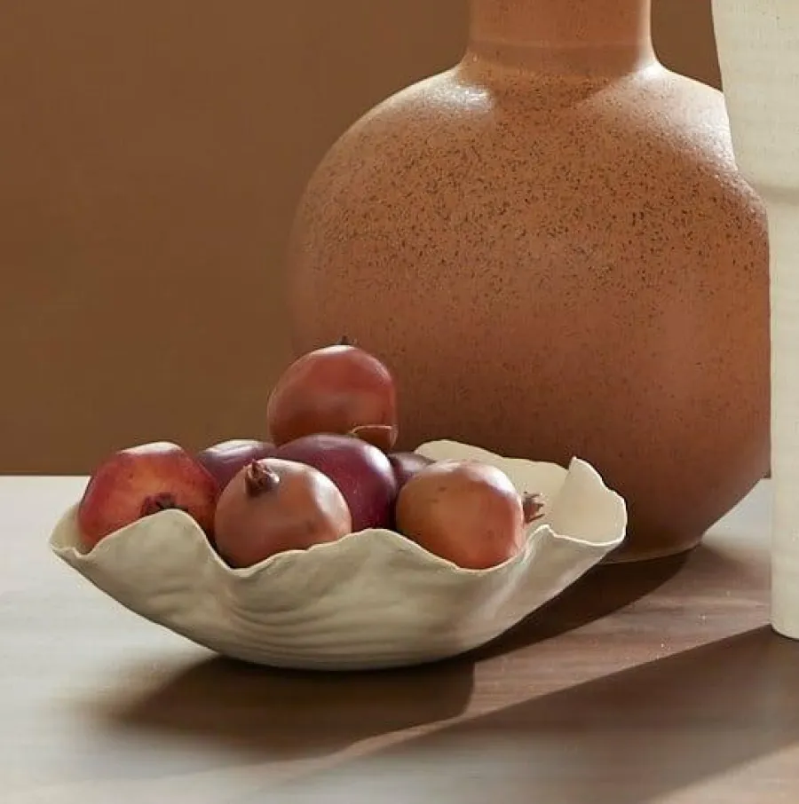 Light en Living Schaal 34x31x11 cm BANDA keramiek crème Hot
