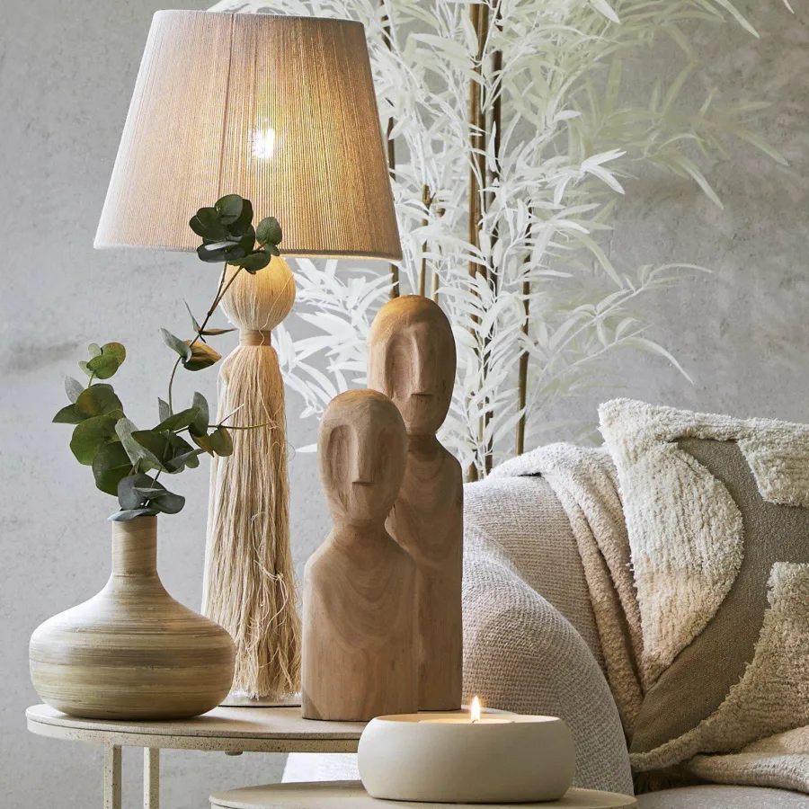 Light en Living Tafellamp Ø31x70 cm ESPINO crème+naturel Clearance