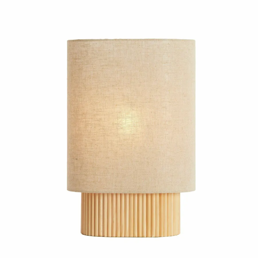 Light en Living Tafellamp 30x20x45 cm LASLO hout natural+linnen naturel Discount