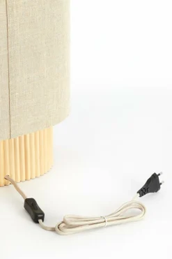 Light en Living Tafellamp 30x20x45 cm LASLO hout natural+linnen naturel Discount