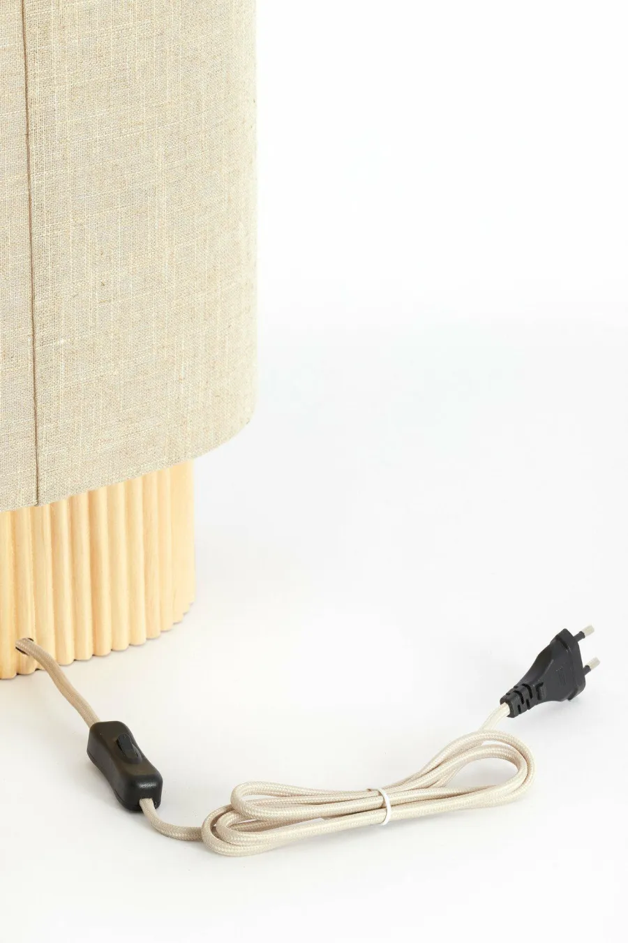 Light en Living Tafellamp 30x20x45 cm LASLO hout natural+linnen naturel Discount