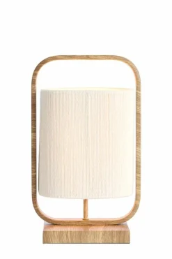 Light en Living Tafellamp 22,5x15x37,5 cm LECCE houtprint + touw naturel Sale