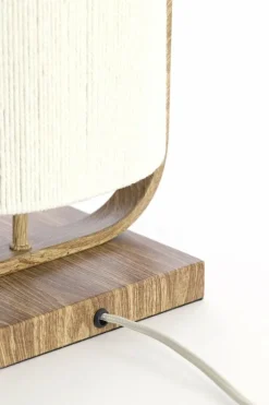 Light en Living Tafellamp 22,5x15x37,5 cm LECCE houtprint + touw naturel Sale
