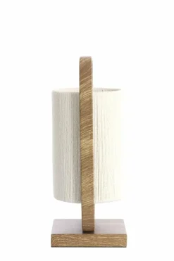 Light en Living Tafellamp 22,5x15x37,5 cm LECCE houtprint + touw naturel Sale