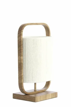 Light en Living Tafellamp 22,5x15x37,5 cm LECCE houtprint + touw naturel Sale