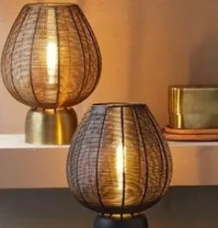 Light en Living Tafellamp Suneko zwart - Ø 35 x 46 cm Clearance