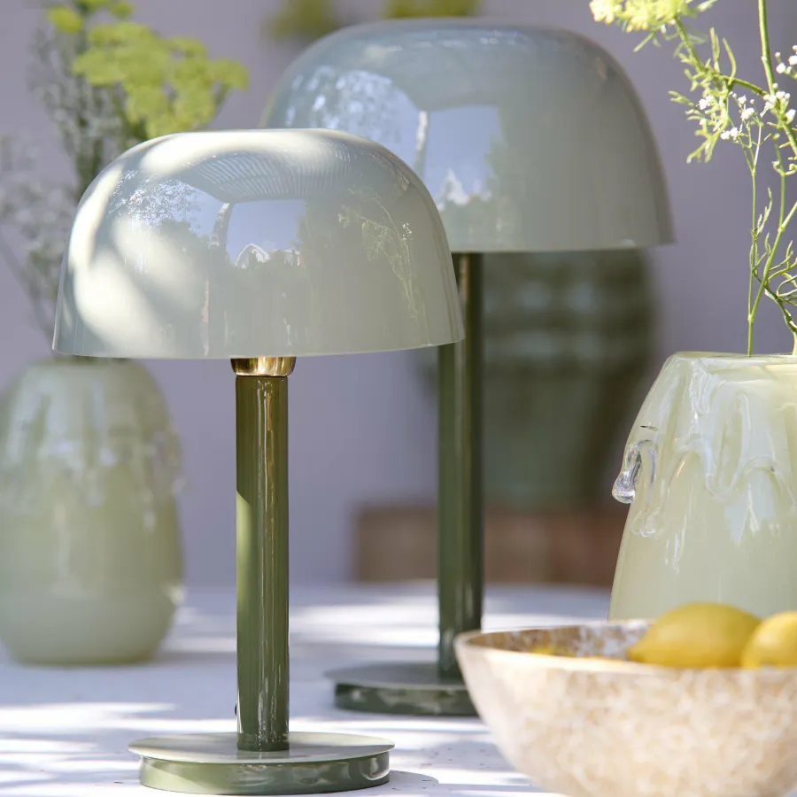 Light en Living Tafellamp Ø25x37 cm MARIVET olijf groen+licht groen New
