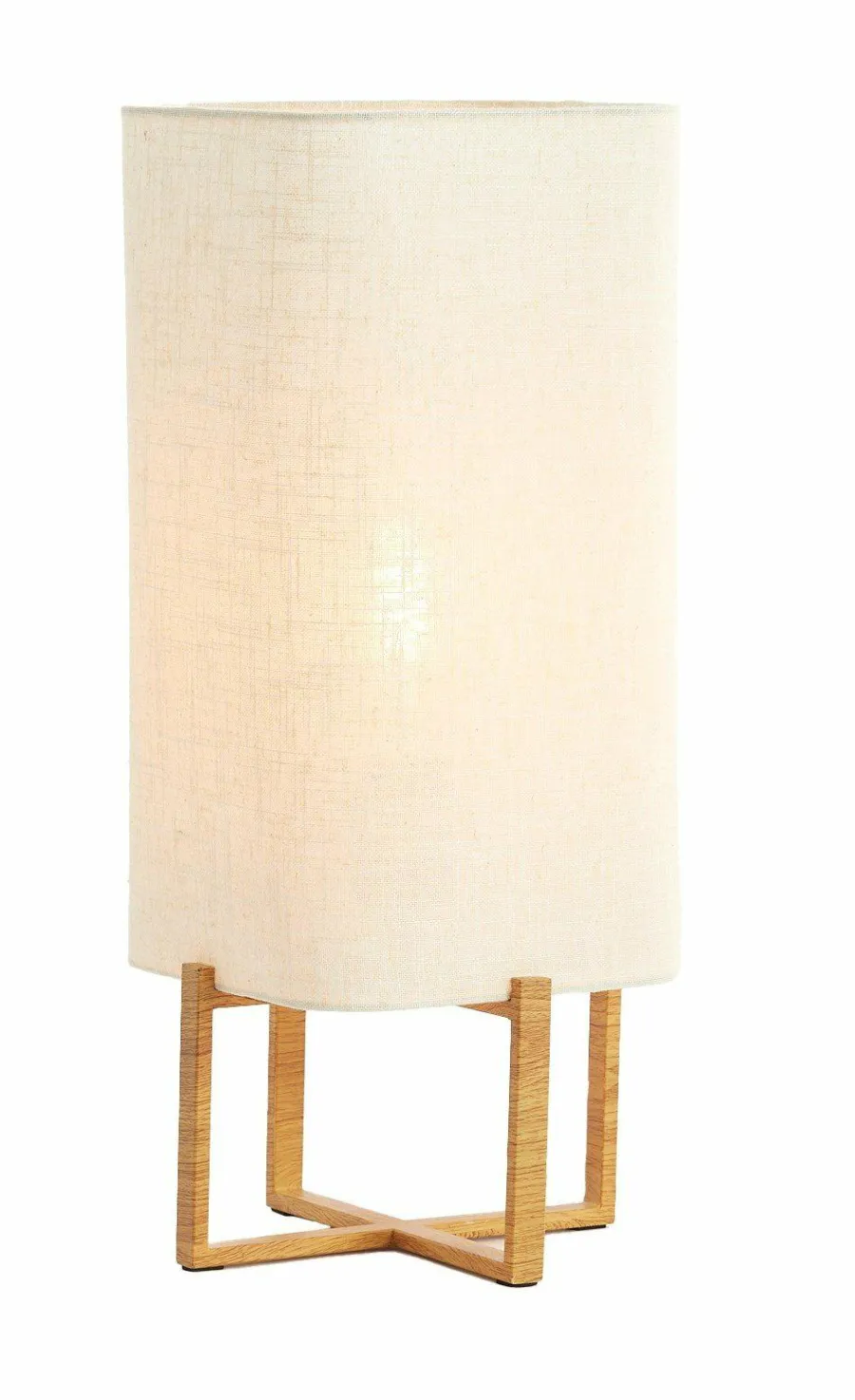 Light en Living Tafellamp 21,5X21,5X50,5 Cm WYN hout Natur+Linen Creme Online
