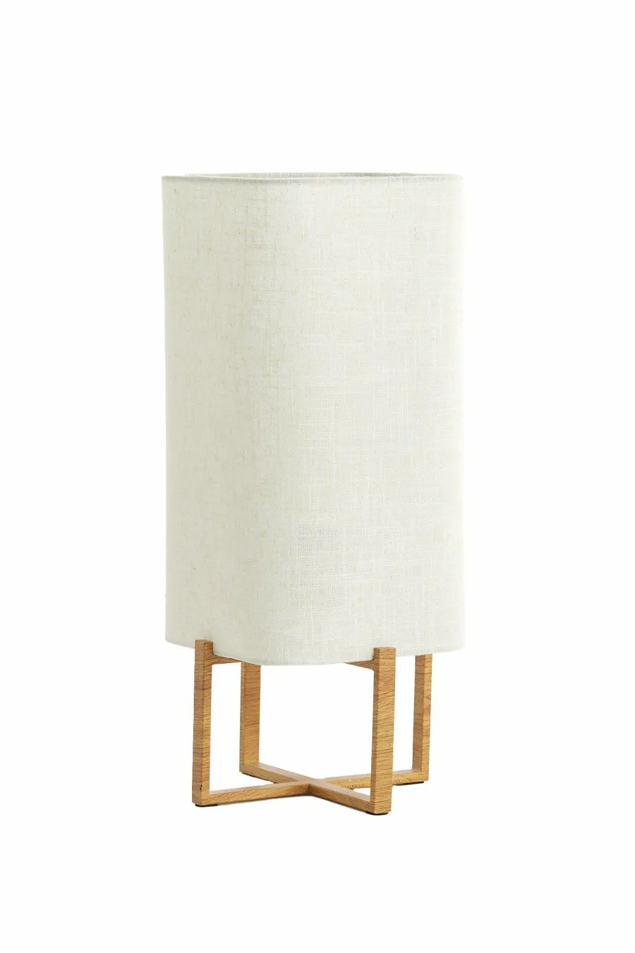Light en Living Tafellamp 21,5X21,5X50,5 Cm WYN hout Natur+Linen Creme Online