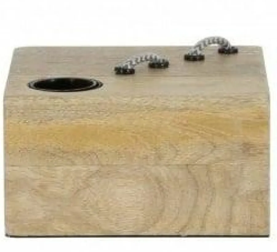 Light en Living Tafellamp 20x9x9 cm RINCA hout naturel Discount