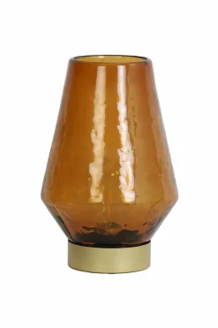 Light en Living Tafellamp LED JAYA glas bruin+goud Outlet