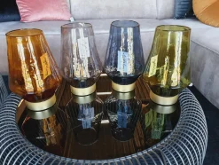 Light en Living Tafellamp LED JAYA glas bruin+goud Outlet