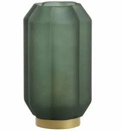 Light en Living Tafellamp LED Ø15x27 cm YVIAS glas mat donker groen+goud