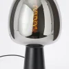 Light en Living Tafellamp Ø22x40 cm MAYSON mat zwart+ glas smoke Best