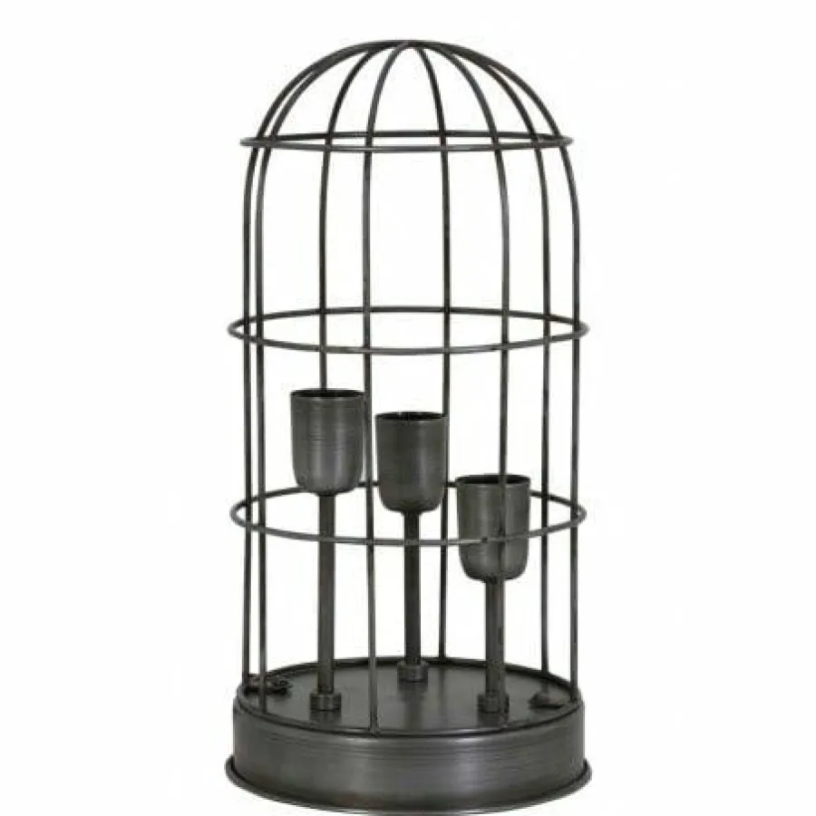 Light en Living Tafellamp 3L Ø21x43 cm Carandira vintage tin Best