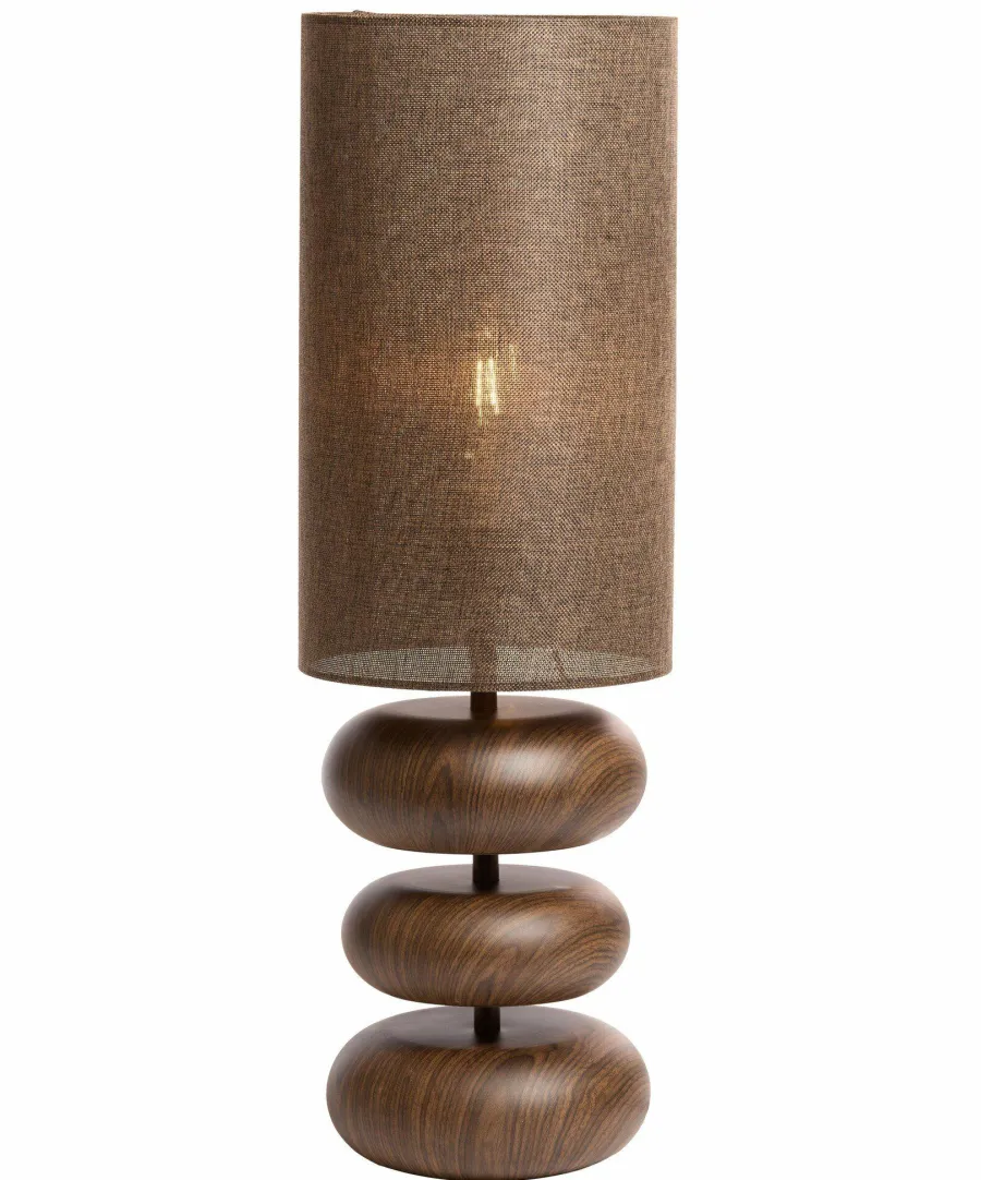 Light en Living Tafellamp Ø22x67,5 cm DANIALO houtprint bruin New