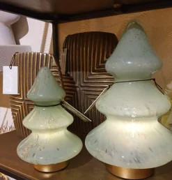 Light en Living Tafellamp LED Ø19x28 cm TREE glas mint groen+goud