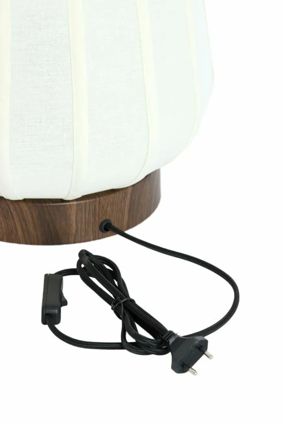 Light en Living Tafellamp Ø20x29 cm BIBURY hout print donker bruin+wit Outlet