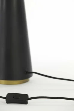 Light en Living Tafellamp Ø30x45 cm NAGAI mat zwart-antiek brons Outlet