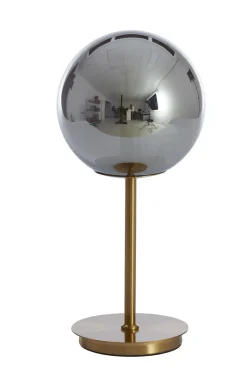 Light en Living Tafellamp Ø20x43 cm MEDINA glas smoke+goud Best