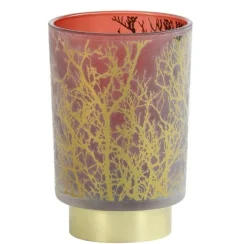 Light en Living Tafellamp LED Ø10x12,5 cm BRANCH glas steenrood-goud Discount