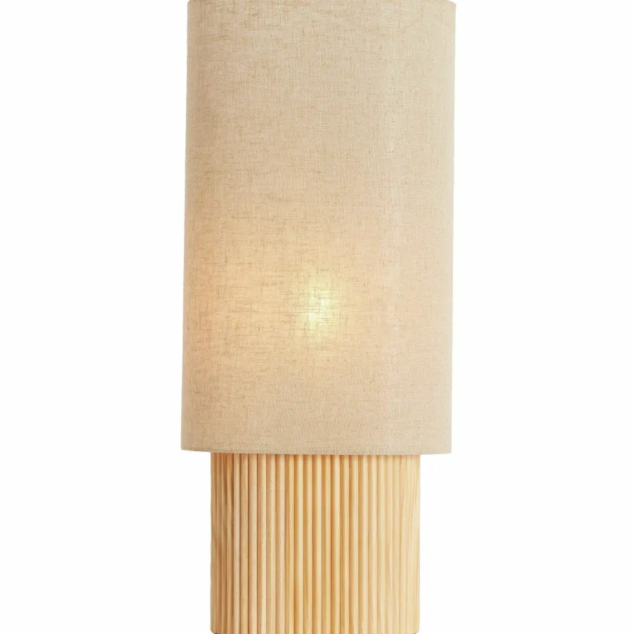 Light en Living Tafellamp 30x20x70 cm LASLO hout natural+linnen naturel Discount