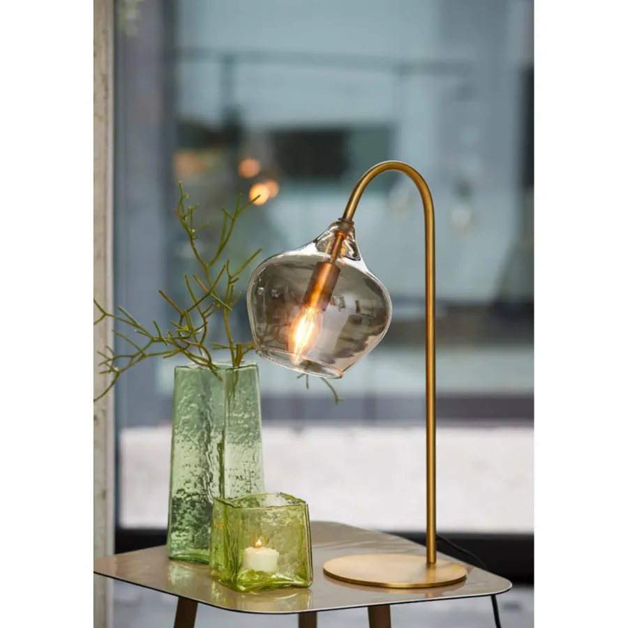 Light en Living Tafellamp RAKEL Antique brass of zwart Online