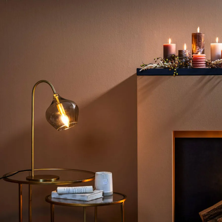Light en Living Tafellamp RAKEL Antique brass of zwart Online