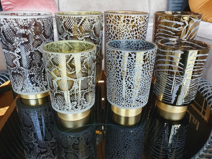 Light en Living Tafellamp LED SNAKE Glas Grijs, zwart groot Best